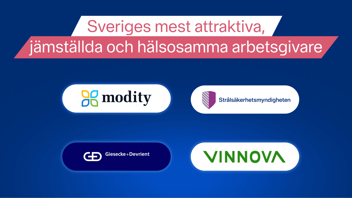 Modity, Strålsäkerhetsmyndigheten och Vinnova i topp – här är Sveriges bästa arbetsgivare 2025