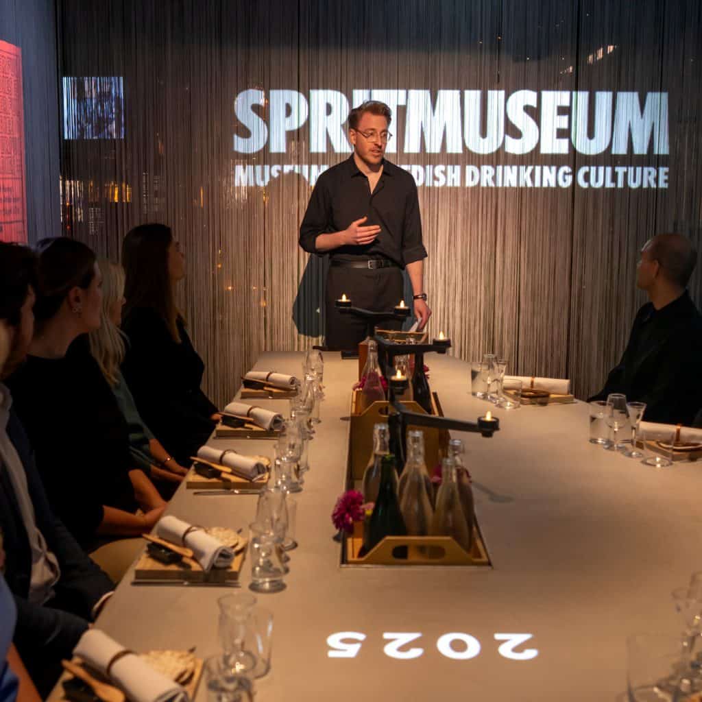 Tidsresan Ny middagsupplevelse på Spritmuseum – perfekt för mindre kundevent och ledningsgrupper