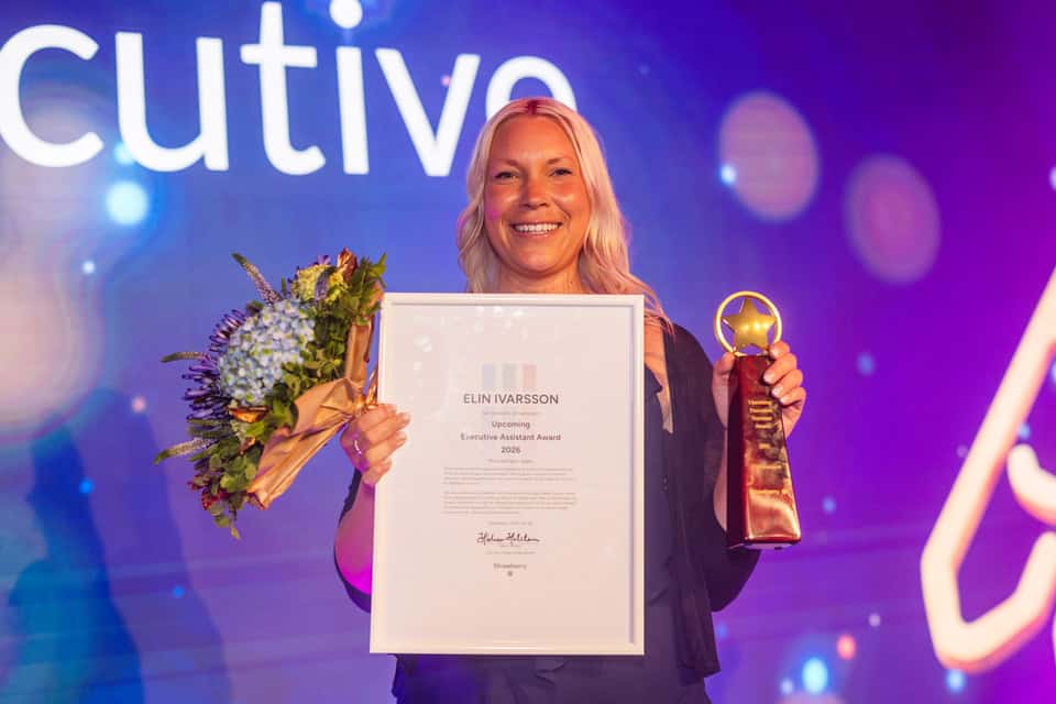 Elin-EAA2026-medium-i960 Sofia Puhakka och Elin Ivarsson vinnare i Executive Assistant Awards 2026