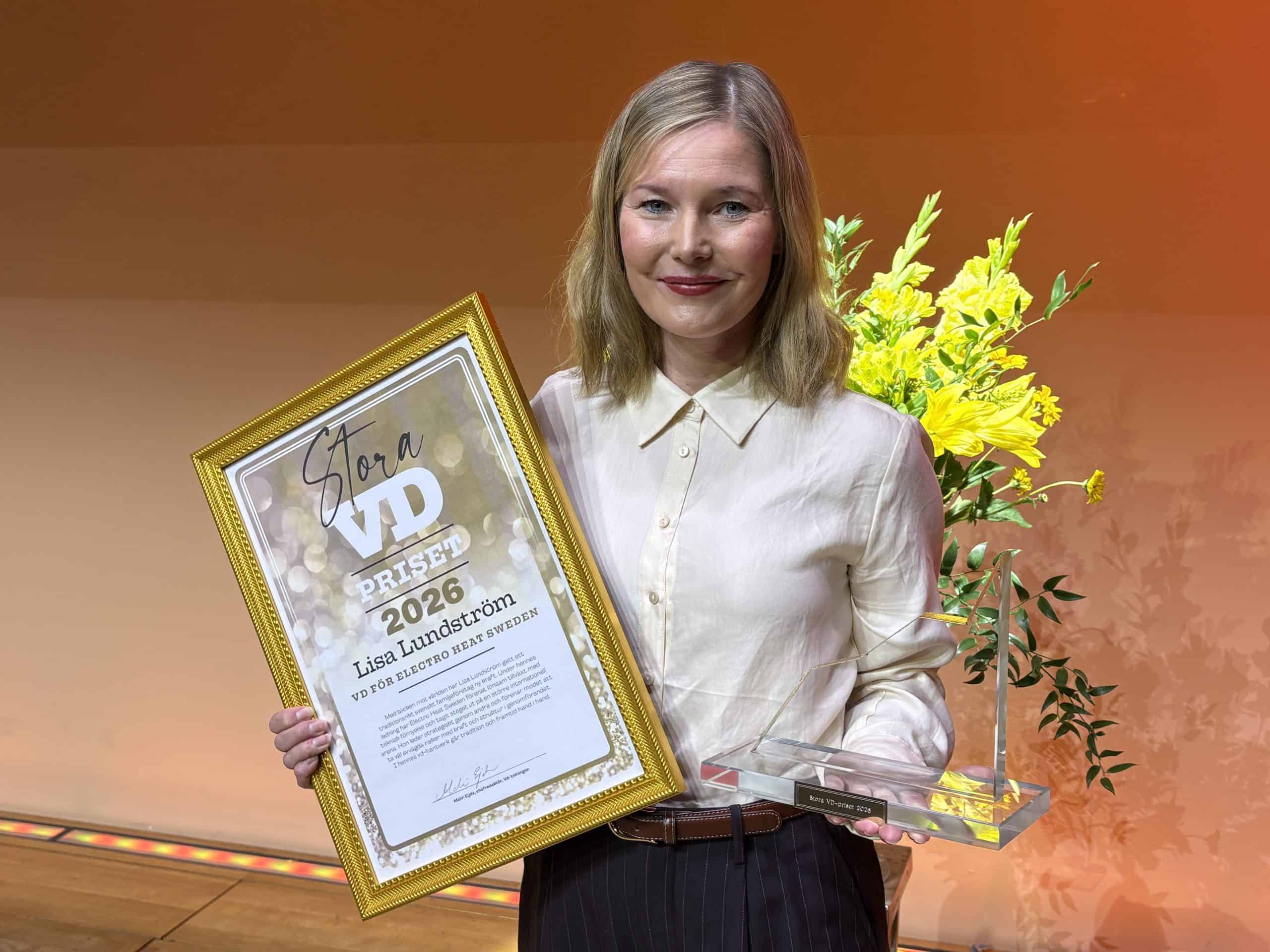 Lisa Lundström vinner Stora VD-priset 2026