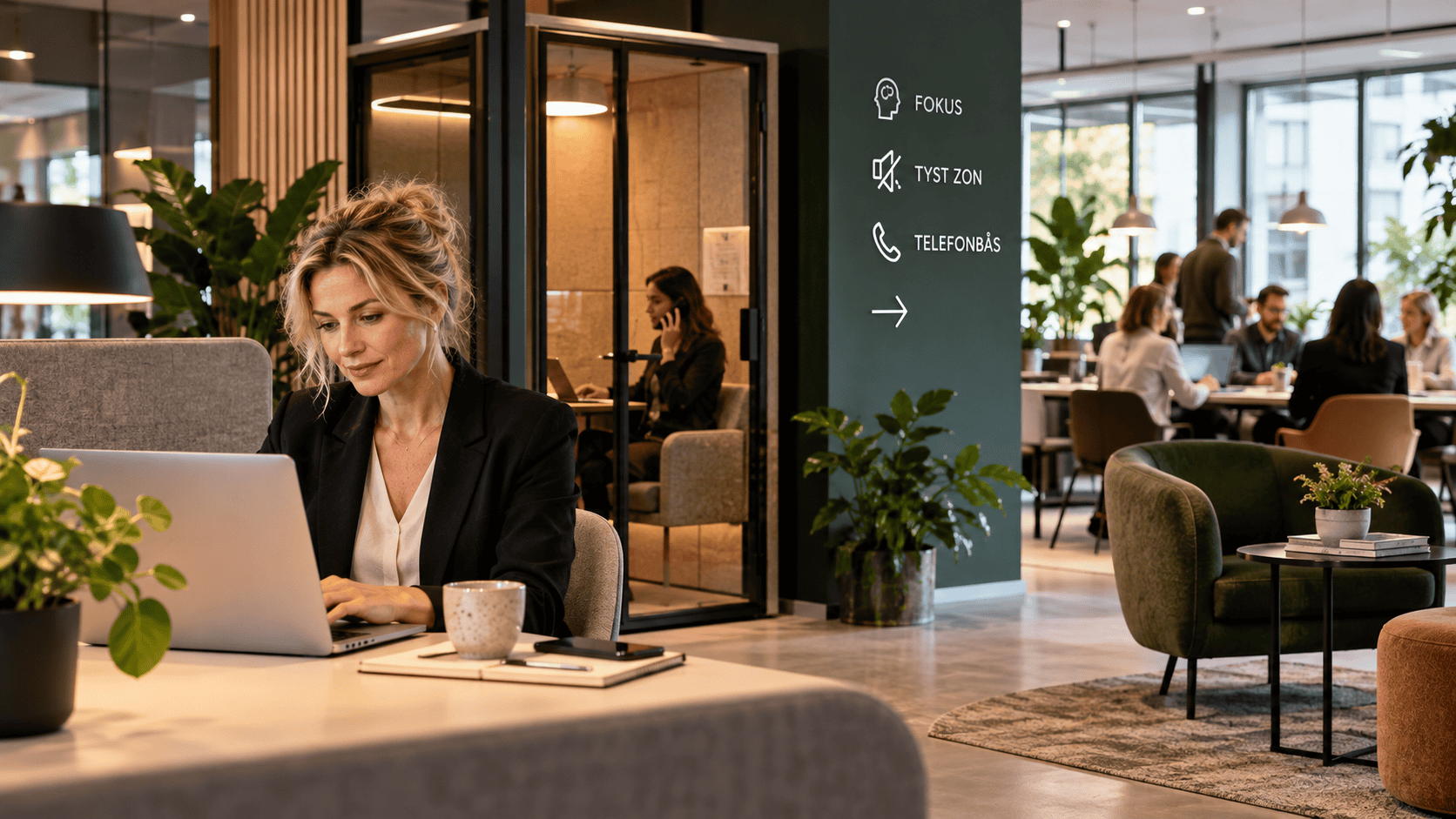 Svenska kontorsarbetare efterfrågar fler tysta zoner och fokusrum – ny rapport visar vad som saknas på kontoret 1 Svenska kontorsarbetare efterfrågar fler tysta zoner och fokusrum – ny rapport visar vad som saknas på kontoret